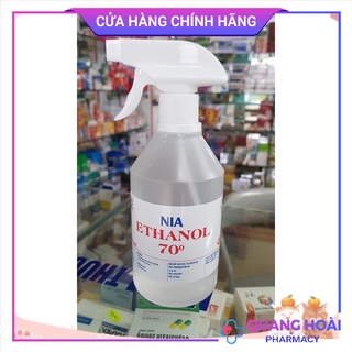 Cồn 70 90 độ Ethanol có vòi chai 500ml ( ngẫu nhiên hãng )