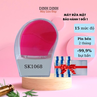Máy rửa mặt mini cầm tay SK1068 cao cấp, máy rửa mặt massage chống nước, bảo hành 1 đổi 1 Dinh Dinh
