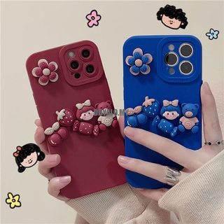 Ốp Điện Thoại In Hình Gấu/Dâu Tây/Bé Gái Màu Xanh Dương Cho Redmi 8 8A 9 9T 9A 9i 9C Note 7 8 Pro POCO X3 NFC M3