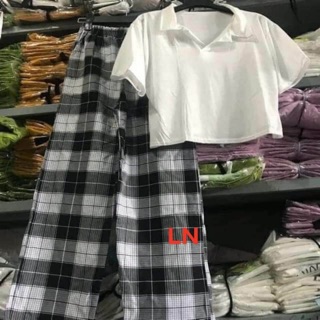 Áo crt Polo + quần kẻ DVN876
