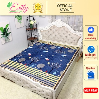 THẢM NỈ TRẢI GIƯỜNG Thương Hiệu EVILY Cao Cấp Loại 1. Mẫu NAI XANH Siêu Mềm-Mịn-Ấm Áp Cho Mùa Đông. Mã TCC001