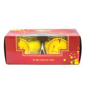 Bộ nến thơm Lộc Xuân SZ chữ PHÚC - LỘC (Vàng)