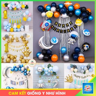 [Mã LIFEXANH03 giảm 10% đơn 500K] COMBO Set Trang Trí Sinh Nhật Bé Trai Nhiều Mẫu Kèm Dây Kết Bóng #TrangTriSinhNhat