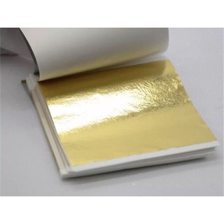 Set 5 Giấy Lá Foil Vàng Đồng Làm Trang Trí,Thủ Cồn Handmade