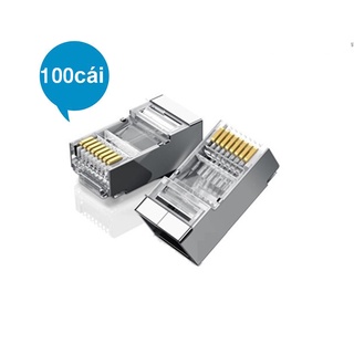 Hạt mạng RJ45 Cat6 bọc nhôm 100c/túi Ugreen 50248