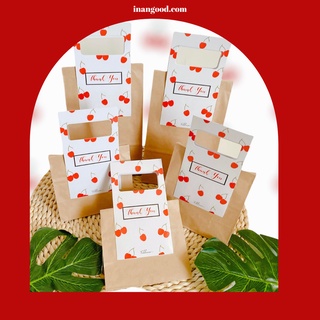 Túi giấy cherry đựng mỹ phẩm, phụ kiện, bánh quà tặng đủ size siêu xinh