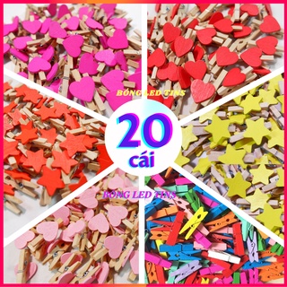 20 kẹp ảnh bằng gỗ nhiều mẫu decor phòng ngủ