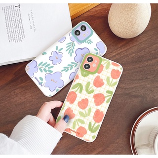 Ốp iphone cạnh vuông bảo vệ camera Hoa lá ốp dẻo ip 11 6splus/7/7plus/8/8plus/x/xr/xs/11/12/pro/max/plus/13promax tr146