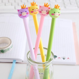 Bút heo đội vương miện D137 hoạt hình dễ thương kute viết gel