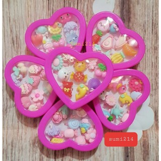 Nhẫn nhựa bé gái set 50-30-10 chiếc nhiều mẫu ko trùng lặp