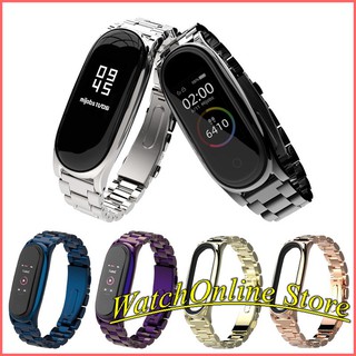 Dây đeo kim loại mắt to Xiaomi Miband 3 Miband 4 - Bản Plus