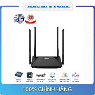 Router WiFi 6 ASUS RT-AX53U 2 băng tần AX1800 (802.11ax) hỗ trợ công nghệ MU-MIMO và OFDMA - Hàng Chính Hãng