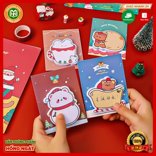 Giấy note noel, giấy ghi chú, giấy nhớ chủ đề giáng sinh cute dễ thương nhiều màu N012
