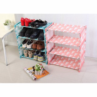 KỆ GIÀY DÉP 4 TẦNG HOA VĂN MẪU MỚI 2019