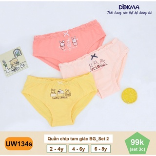 (2-12Y) Quần chip tam giác cho bé gái (SET 3 CÁI) - DOKMA