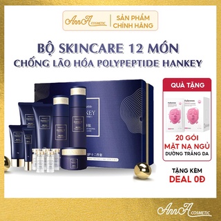 Bộ Dưỡng Da Chăm Sóc Mặt Combo Skincare Dưỡng Trắng Da Mặt Polypeptide Hankey, Bộ Mỹ Phẩm Nội Địa Trung 12 Món