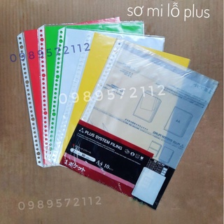 Sơ mi lỗ,bìa lỗ plus dày 50 - 70 µm.Bìa lá 11 lỗ (100 cái)