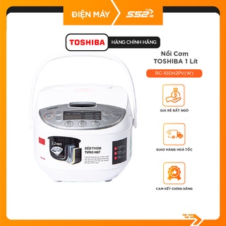 [Mã ELHADEV giảm 4% đơn 300K] Nồi Cơm Điện Tử Toshiba 1 Lít RC-10DH2PV(W) - Bảo Hành Chính Hãng