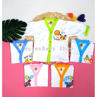(Free ship) Áo sơ sinh tay dài màu trắng Hello Baby cho bé từ 3-11,3kg loại đẹp