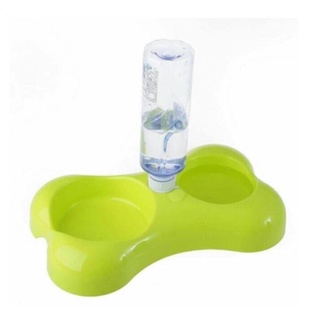 [Mã PET50K giảm Giảm 10% - Tối đa 50K đơn từ 250K] Chén Ăn Đôi Cho Chó MÈo Hình Xương (KÈm Bình Nước)
