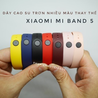 Dây cao su thay thế vòng đeo tay Xiaomi Mi Band 6 &amp; 5 / Dây đeo Mi band 5 &amp; 6