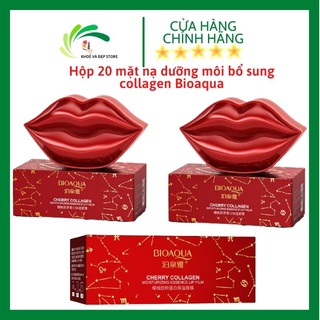 Hộp 20 Miếng Mặt Nạ Môi Cherry Collagen Bioaqua, Làm Hồng Môi, Giảm Thâm Môi, Mỹ Phẩm Nội Địa Trung