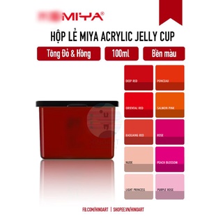 Tông đỏ hồng tím màu Acrylic dạng thạch Miya - 100ml - hộp lẻ