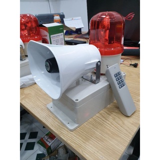 Bộ phát loa 10 âm thanh điều khiển từ xa kèm đèn xoay cảnh báo