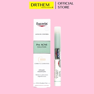 Bút Che Khuyết Điểm Eucerin  Pro Acne Correct &amp; Cover Stick 2g - Proacne Kem Che Giảm Mụn và Vết Thâm
