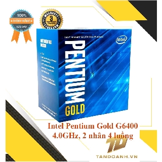 BỘ VI XỬ LÝ Intel Pentium Gold G6400 (4.0GHz, 2 nhân 4 luồng, 4MB Cache)