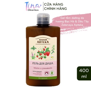 Sữa Tắm Dưỡng Da Zelenaya Apteka Chiết Xuất Bạc Hà Và Dâu Tây 400ml - BioTopcare Official - TN080
