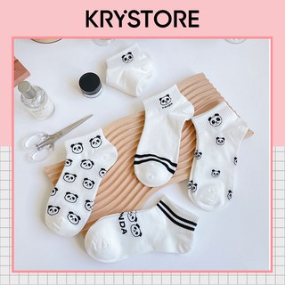 Tất vớ nữ cổ ngắn cute gấu trúc cotton chất đẹp NC09