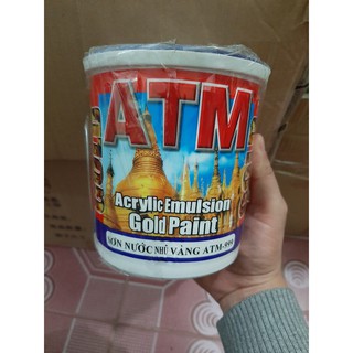 [Sơn chậu] Sơn nước nhũ vàng ATM 999 875ml tương đương 1kg