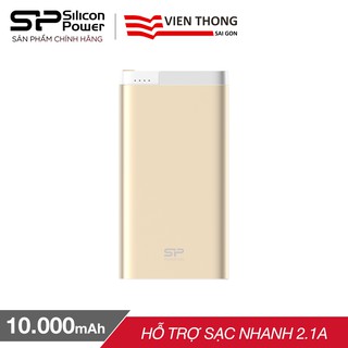 Pin sạc dự phòng Silicon Power S105 10.000mAh hỗ trợ sạc lightning iPhone/iPad(Vàng)