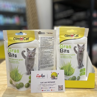 Viên bánh thưởng vị cỏ mèo Gimcat Grasbits - Túi 50g