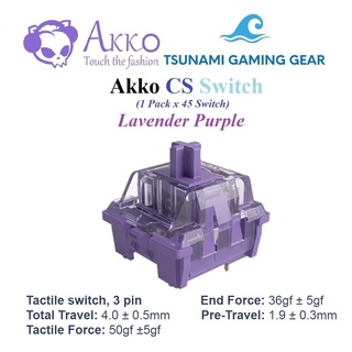 [Mã SKAMSALE03 giảm 10% đơn 200k] Bộ Switch bàn phím cơ Akko CS Switch - Lavender Purple (45 switch) - Hàng chính hãng