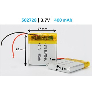 Pin Lithium - Ion 3.7V 582728 , 582727 400mah