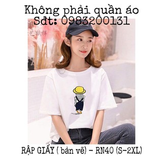 [Mã SKAMCLU8 giảm 10% cho đơn từ 100K] RẬP GIẤY ( Bản vẽ)_RN40_rập áo phông nữ