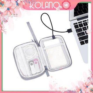 Túi phụ kiện điện thoại 2 ngăn KOLANO đựng điện thoại, đồ công nghê, tai nghe, cáp sạc, pin dự phòng đa năng TA-001198