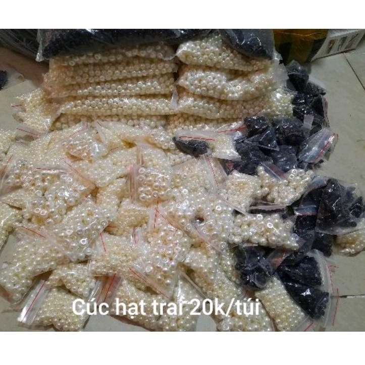 Cúc hạt trai đen, trắng (túi 100 cúc)