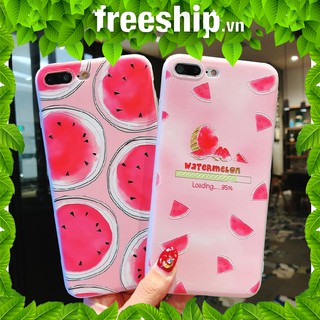 Ốp iphone - ốp lưng họa tiết hình dưa hấu chất liệu silicon dẻo từ iphone 6 đến XS max a44