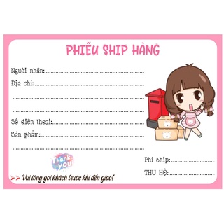PHIẾU SHIP - GỬI HÀNG ( decal lột ra và dán )