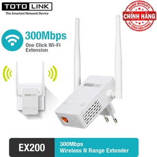 Bộ tiếp nối kích khuếch đại sóng WiFi ToToLink EX200 ( Repeater thu và phát sóng wifi làm cho sóng wifi mạnh hơn)