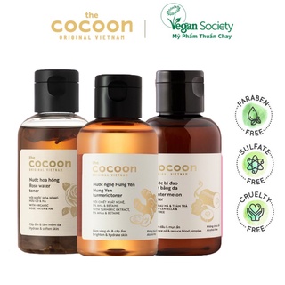 Nước cân bằng Cocoon làm sạch sâu , cấp ẩm và giảm mụn ( bí đao / nghệ / hoa hồng ) 140ml