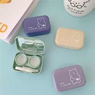Hộp Đựng Lens Mắt Áp Tròng Phong Cách Cute Mini Trong Suốt Sang Chảnh Hình Thú Ngộ Nghĩnh Đáng Yêu