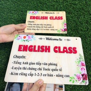 Bảng hiệu shop hình chữ nhật đơn giản