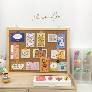 Ảnh trang trí bàn học THỎ STATIONERY phụ kiện trang trí set postcard decor dán tường cute dễ thượng giá rẻ hàn quốc