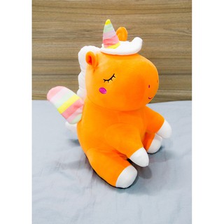 GẤU BÔNG NGỰA MỘT SỪNG UNICORN (40 CM) GB17 (MÀU CAM)
