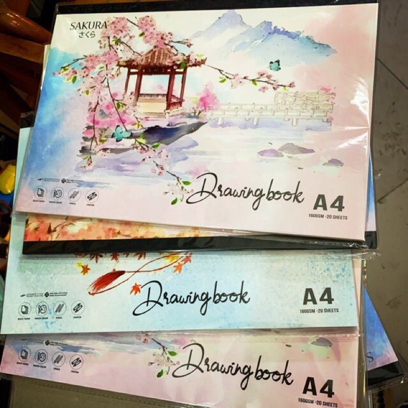 Vở vẽ A3,A4 sakura (bìa ngẫu nhiên)
