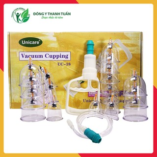 [CAO CẤP] Bộ Giác Hơi Trị Liệu Cơ Học Không Dùng Lửa Unicare UC-18